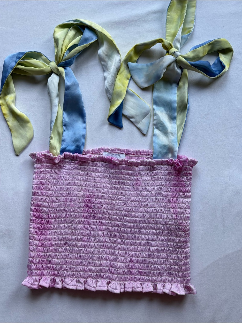 Koch Cece Pink Top with Yellow and Blue Ties